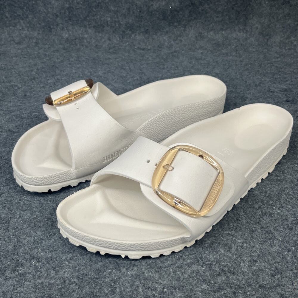 Birkenstock Madrid Big Buckle EVA Eggshell Off-White Slides EU 43 US W12 M10